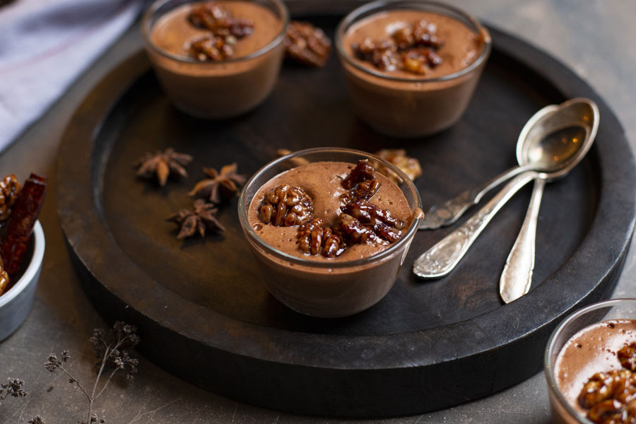 Chocolate mousse with bionella and tonka bean Chocolate mousse with bionella and tonka bean
