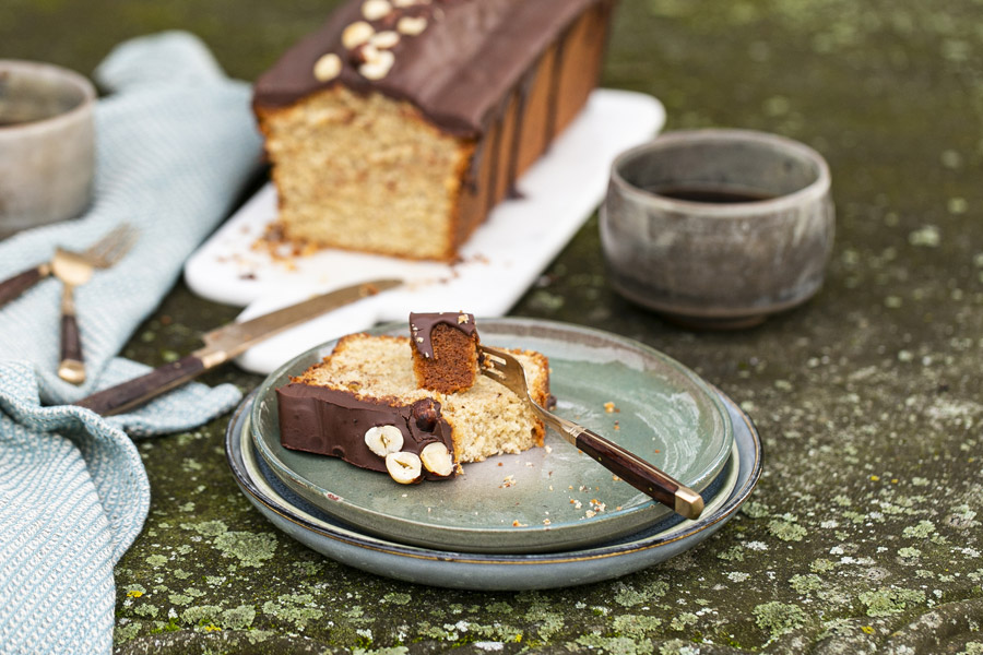 Classic hazelnut cake with chocolate icing