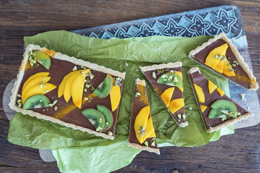 Schoko-Mango-Tarte Schoko-Mango-Tarte